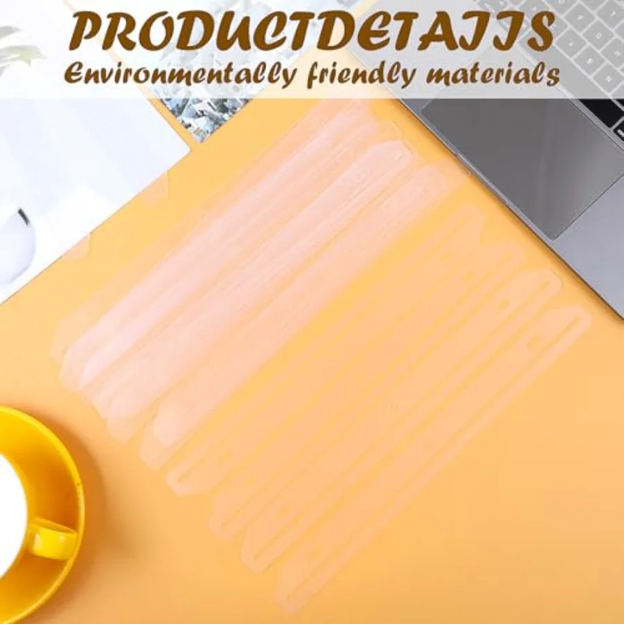 40Pcs Magne Holders for Binders 3 Hole Puhed Plastic Magne Organizer Binder Accessories 3 Ring Binder Insert Strips for File Bo