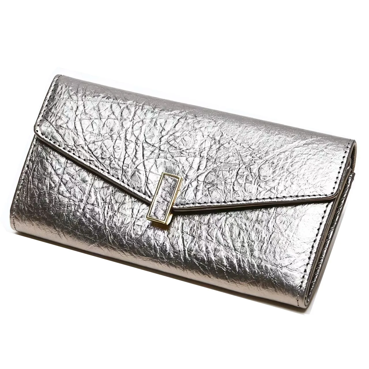 Long Genuine Leather Wallet Women Solid Pattern RFID Card Holder Clutch Purse Ladies 2026 New