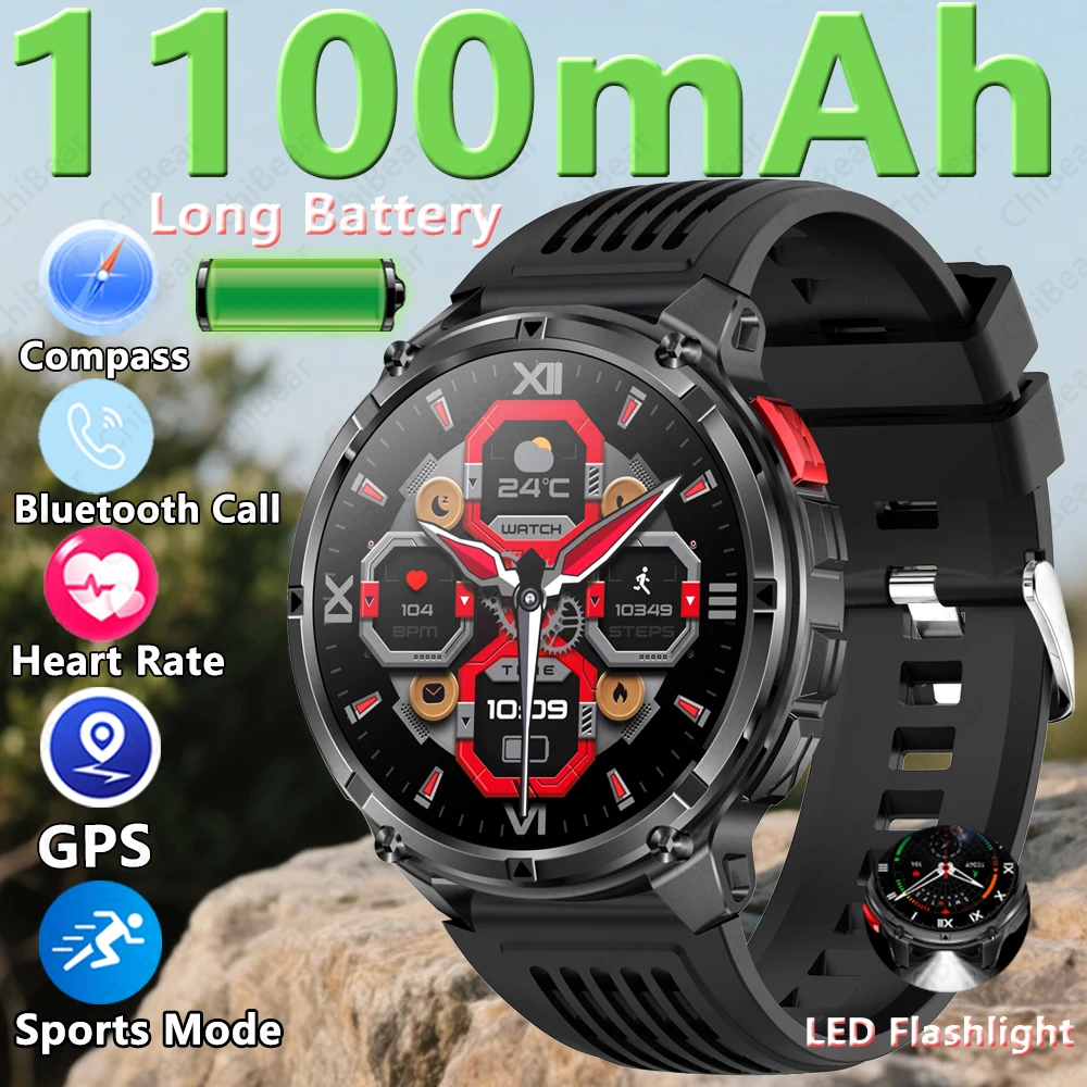 

Новые умные часы для мужчин с 100+ режимами работы, аккумулятором 1100 мАч, 1,7-дюймовым HD-экраном, отслеживанием активности и водонепроницаемостью IP68