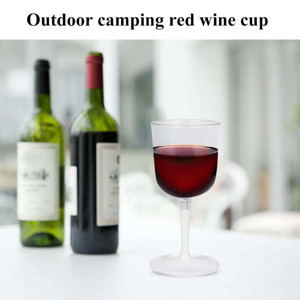 Resin Travel Wine Glasses Portable Detachable Cocktail Cup Lightweight Fall Resistance Shatterproof Reusable for Camping Outdoor