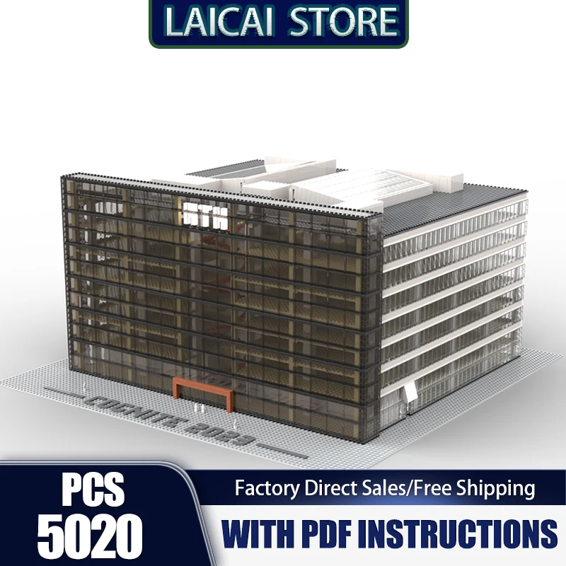 City Building Model Moc Building Bricks Technology Building Model Technology Modular Blocks Gifts Christmas Toys DlY Assembly