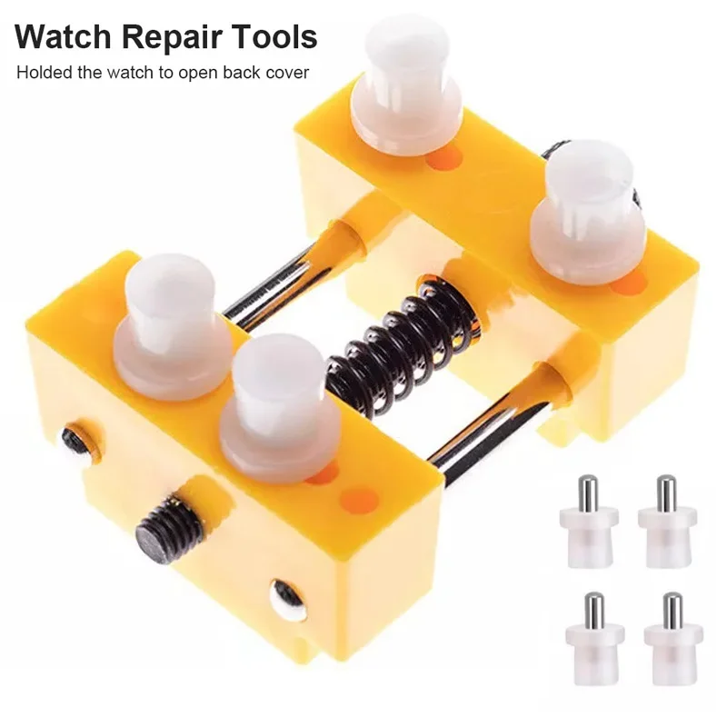 Adjustable Watch Back Case Cover Opener Closer Remover Watch Movement Holder Fixer Watch Repair Tool for Watchmaker Square Round