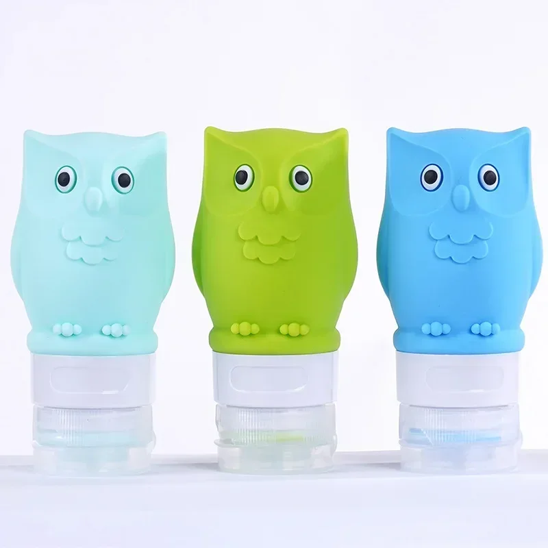 แบบพกพา Travel Empty รีฟิลการ์ตูนซิลิโคนขวดสําหรับแชมพู,โลชั่น,Liquid Cream Skincare คอนเทนเนอร์,1 PC