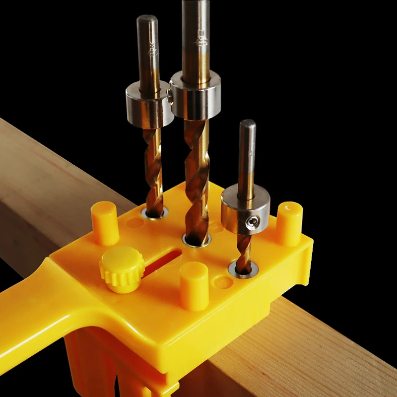 for Carpentry Woodworking Hand Tool Drill Bit Hole Puncher Dowel Joints Wood Doweling Jig Plastic ABS Pocket Drilling Locator