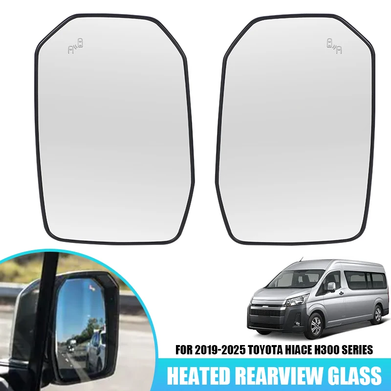 Heated Mirror Glass W/Blindspot For Toyota Hiace H300 2019 2020