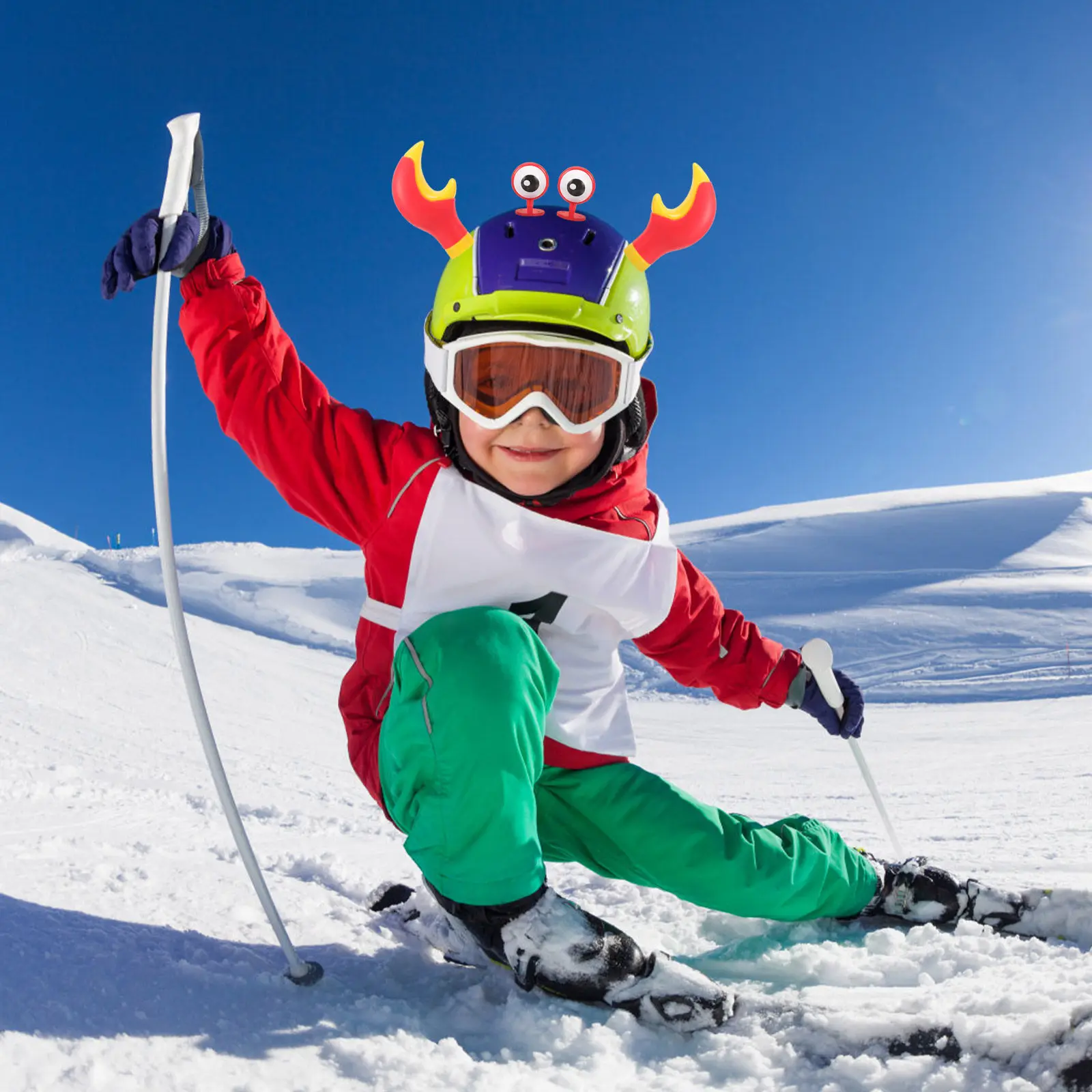 

Набор декоративных элементов в форме краба (глаза и когти) для мотоциклетных шлемов, модные аксессуары для стайлинга экипировки.