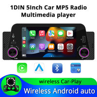 Wireless CarPlay Android Auto 1Din Car Radio MP5 Multimedia Player 5Inch Touch Screen Mirrorlink Bluetooth Rear View Camera