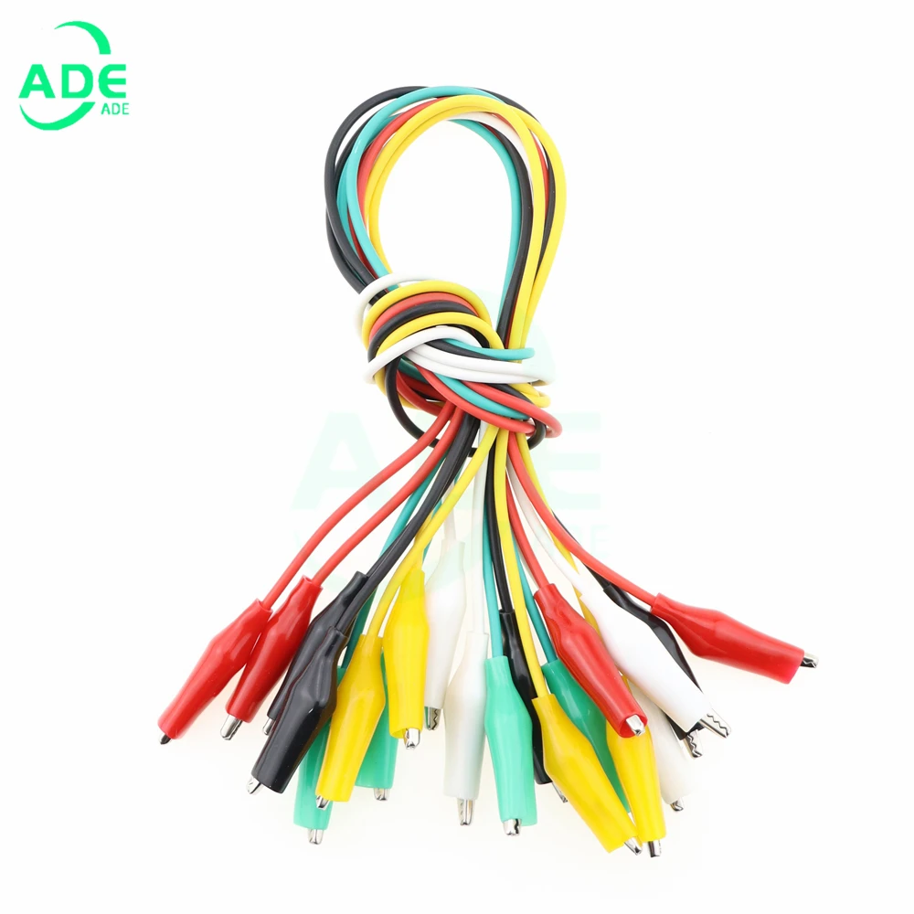 10pcs Alligator Clips Electrical DIY Test Leads Alligator Double-ended Crocodile Clips Roach Clip Test Jumper Wire