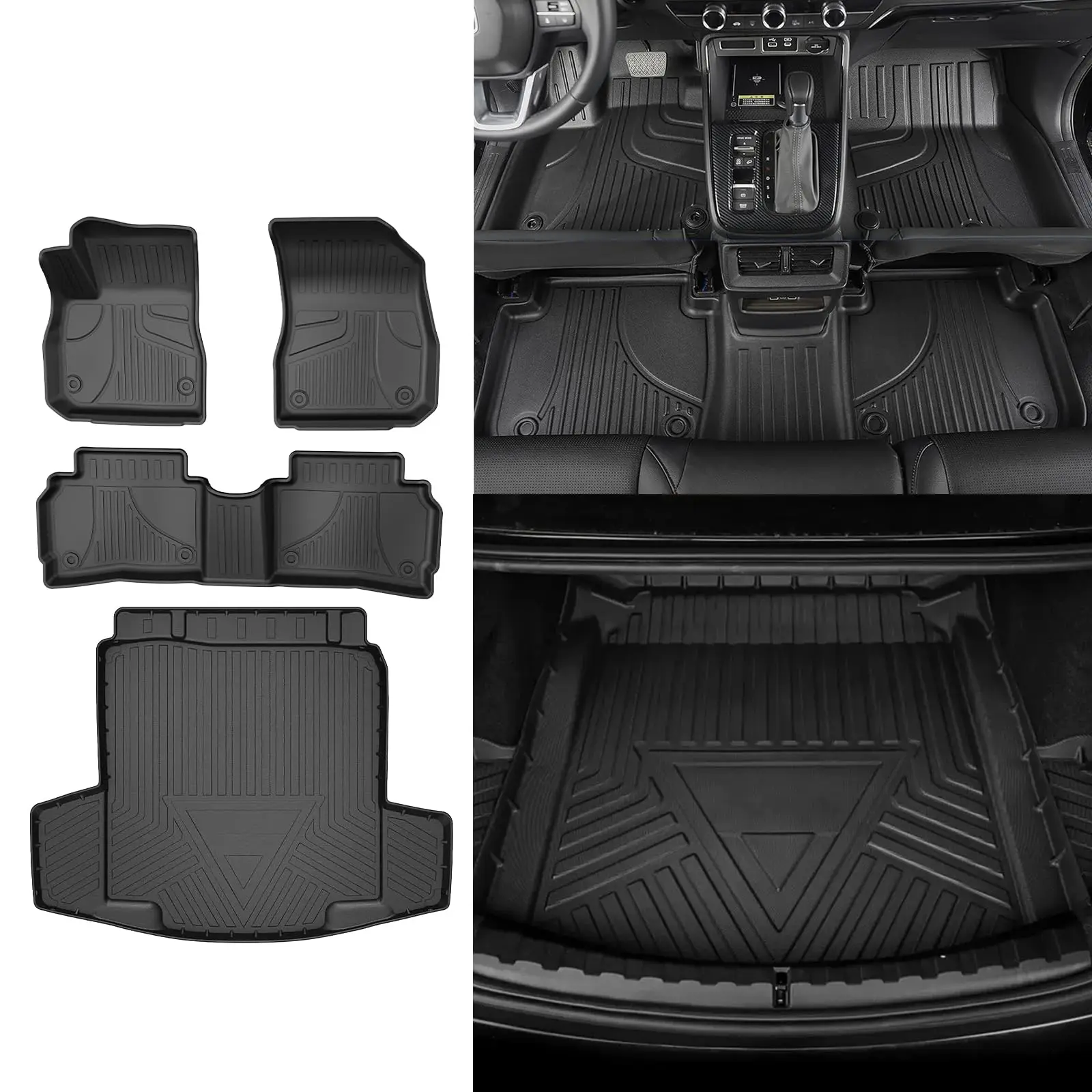 

All Weather TPE Floor Mats And Trunk Liner For Chevrolet Malibu 2016-2025