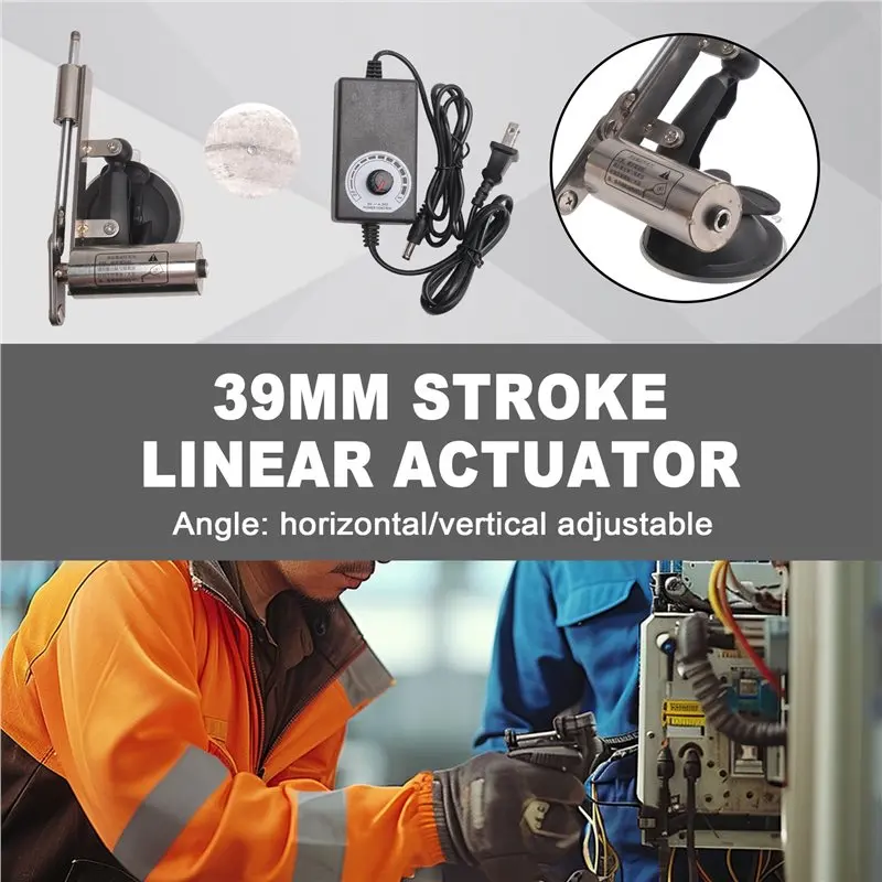 [HOT!】 Reciprocating Telescopic Motor 39Mm Stroke Linear Actuator 12V Reciprocating Mechanism Connector 60Mm Suctioncup US Plug