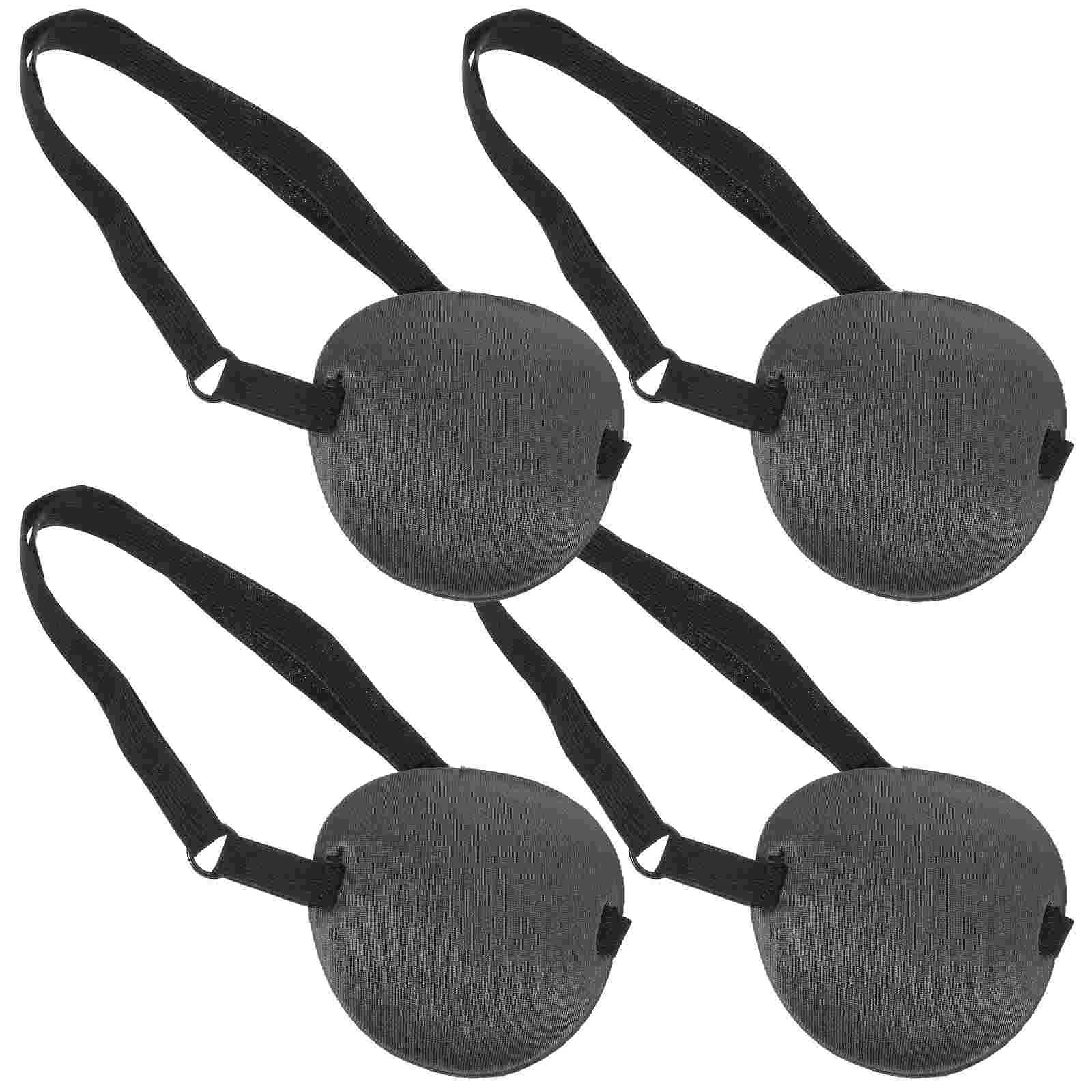 4 Pcs Single Eye Mask Patches for Kids Glasses Correction Polyester Child Elastic Lazy