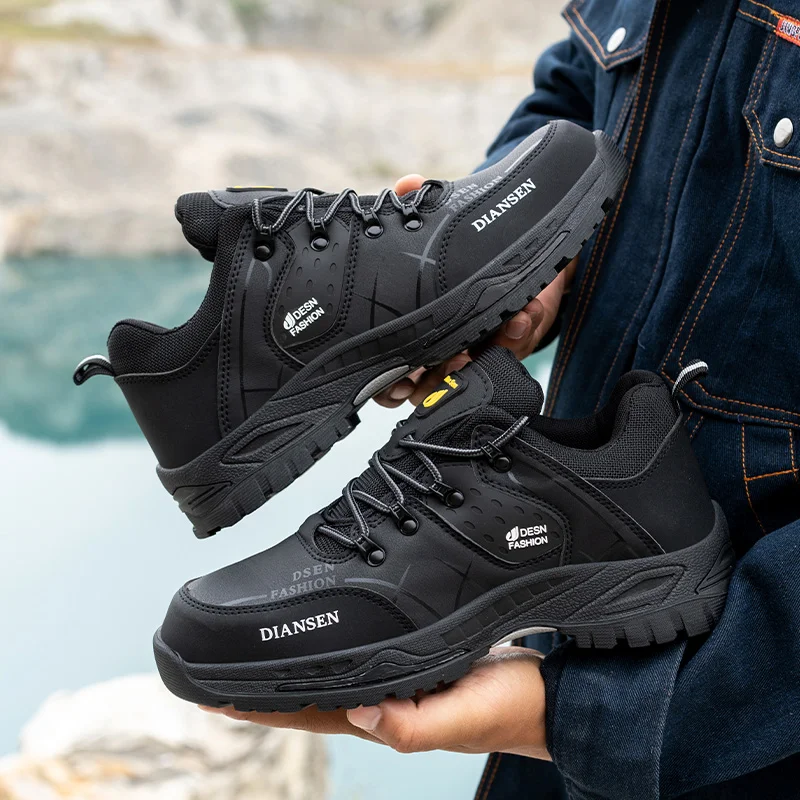 أحذية أمان للرجال مع أحذية بمقدمة فولاذية أحذية رياضية مقاومة للماء ومضادة للتحطيم أحذية رياضية ناعمة علوية غير قابلة للتدمير #5