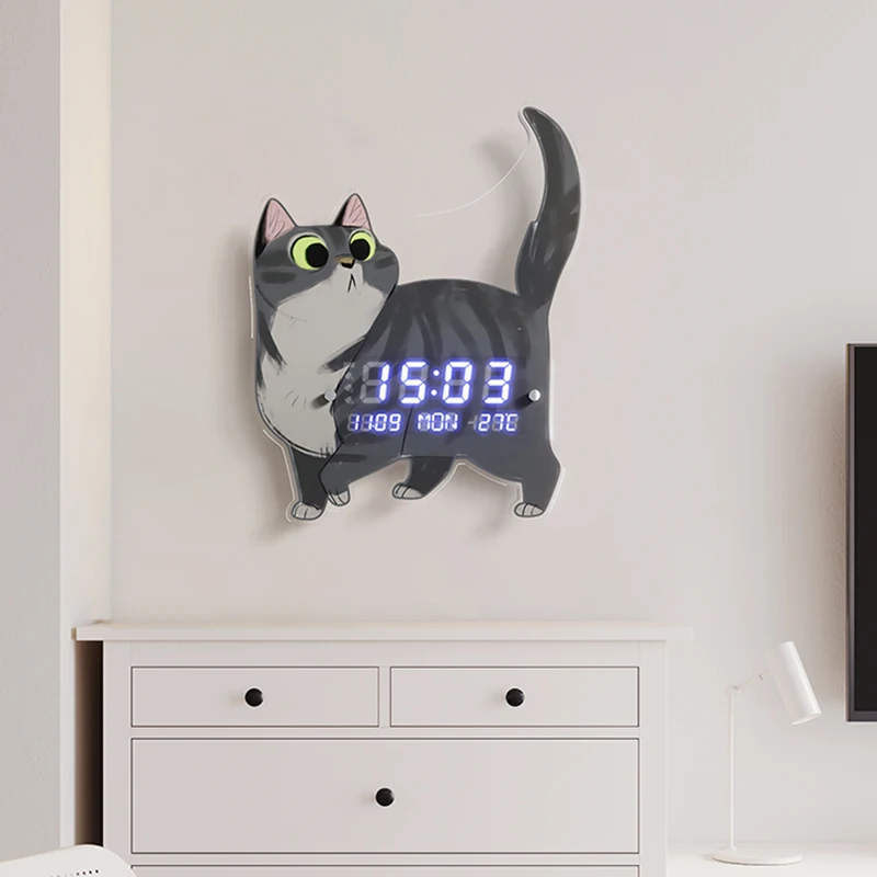 

Modern Led Digital Wall Clock 3D Luminous Mute Electronic Creativity Wall Clock Led Wall Clock Jump Second Clock Home Decoration