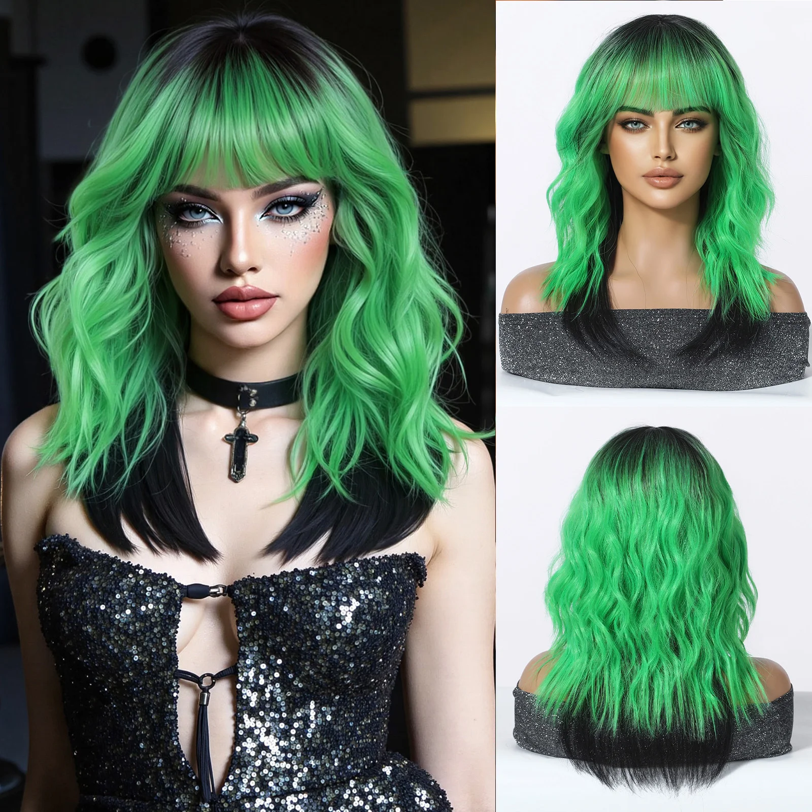 halloween-ombre-verde-preto-perucas-encaracoladas-sinteticas-comprimento-medio-peruca-ondulada-para-mulheres-com-franja-onda-de-agua-cosplay-resistente-ao-calor