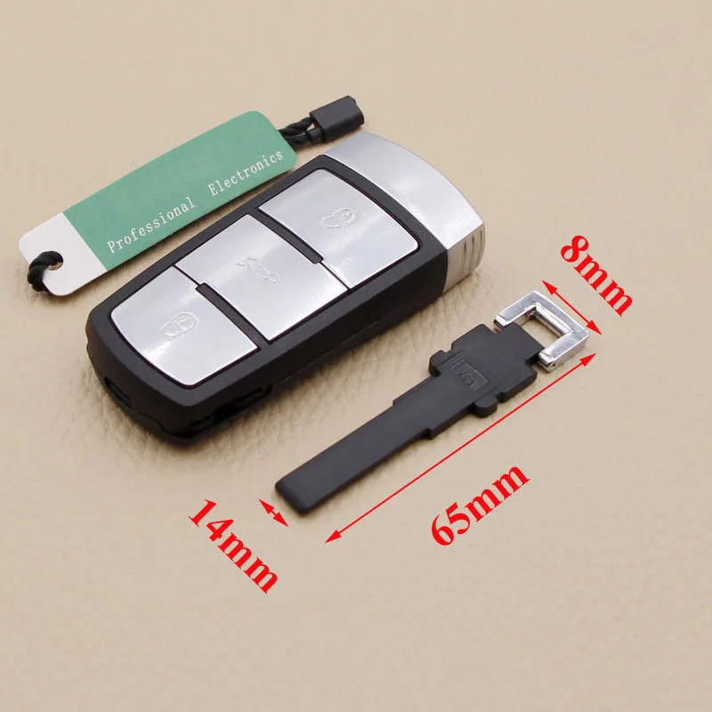 3 Buttons Quality Remote Key Fob 433Mhz ID48 Chip For VW Passat CC Magotan