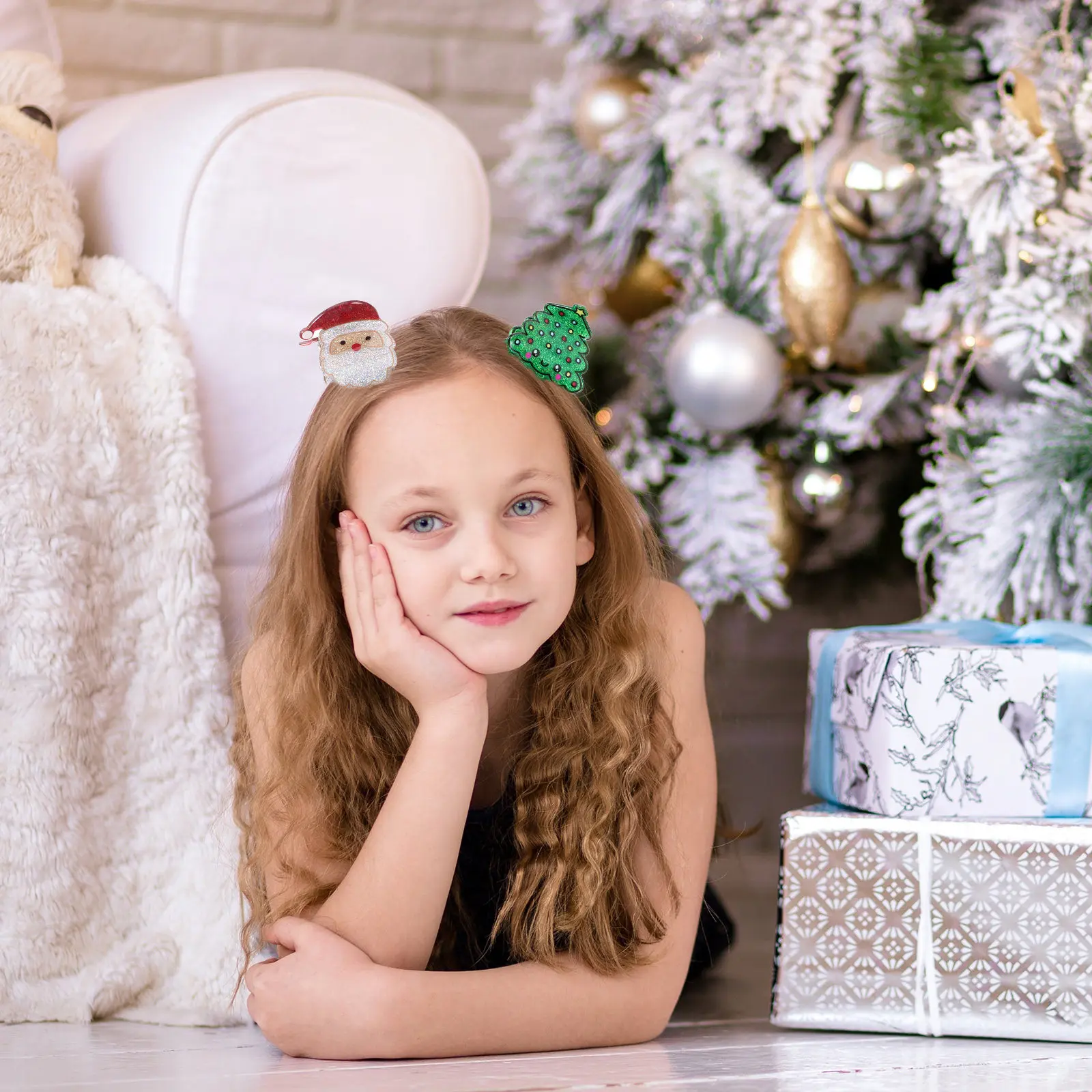 

Набор из 4 маленьких акриловых заколок-крабиков для волос: идеально для хвостов, кос и декораций