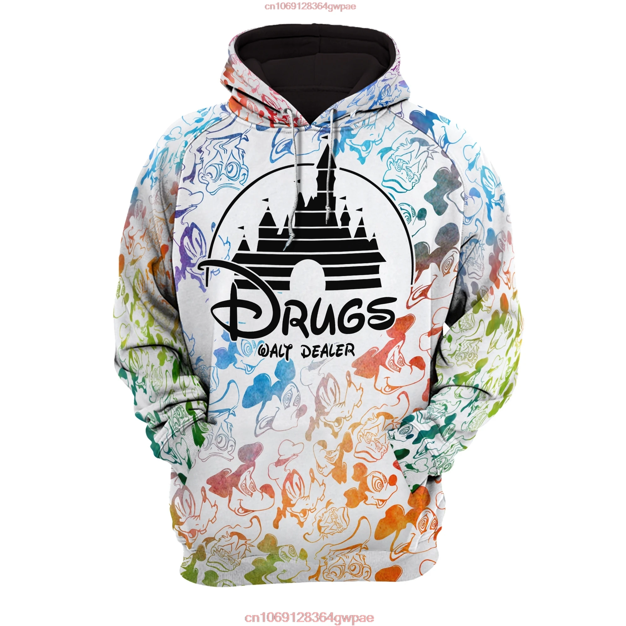 Drugs Walt Dealer Disney 3d Logo Hoodie Oversized Mode Rits Hoodie Mannen Sweatshirt En Vrouwen Hoodie