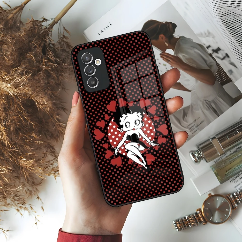 B-Betty-Cute-Boop Phone Case For Samsung Galaxy S25 S24 S23 S22 S20 S21 Note 20 Ultra Edge Plus Fe Colored Silver Cover view 4