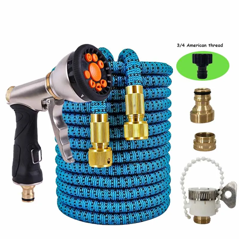 

Household Multi-Mode High-Pressure Car Wash Water Gun Telescopic Water Pipe Set 25FT-100FT Outdoor Irrigation Cleaning Tool ﻿