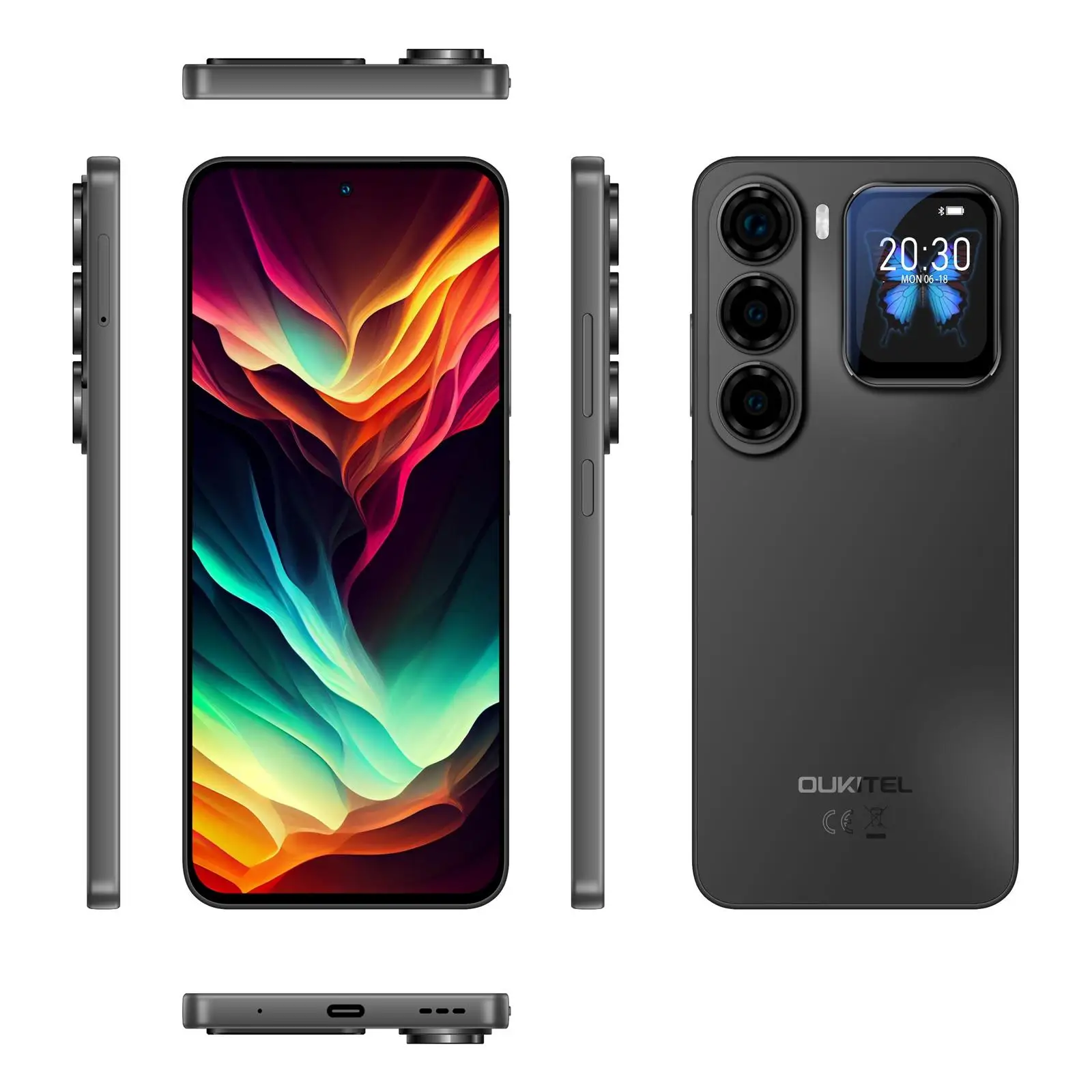 Oukitel P2 Plus Smartphone 12GB+256GB 6.7'' Android 16 50MP Camera 5000mAh 45W Dimensity 7100 NFC 5G Cellphone