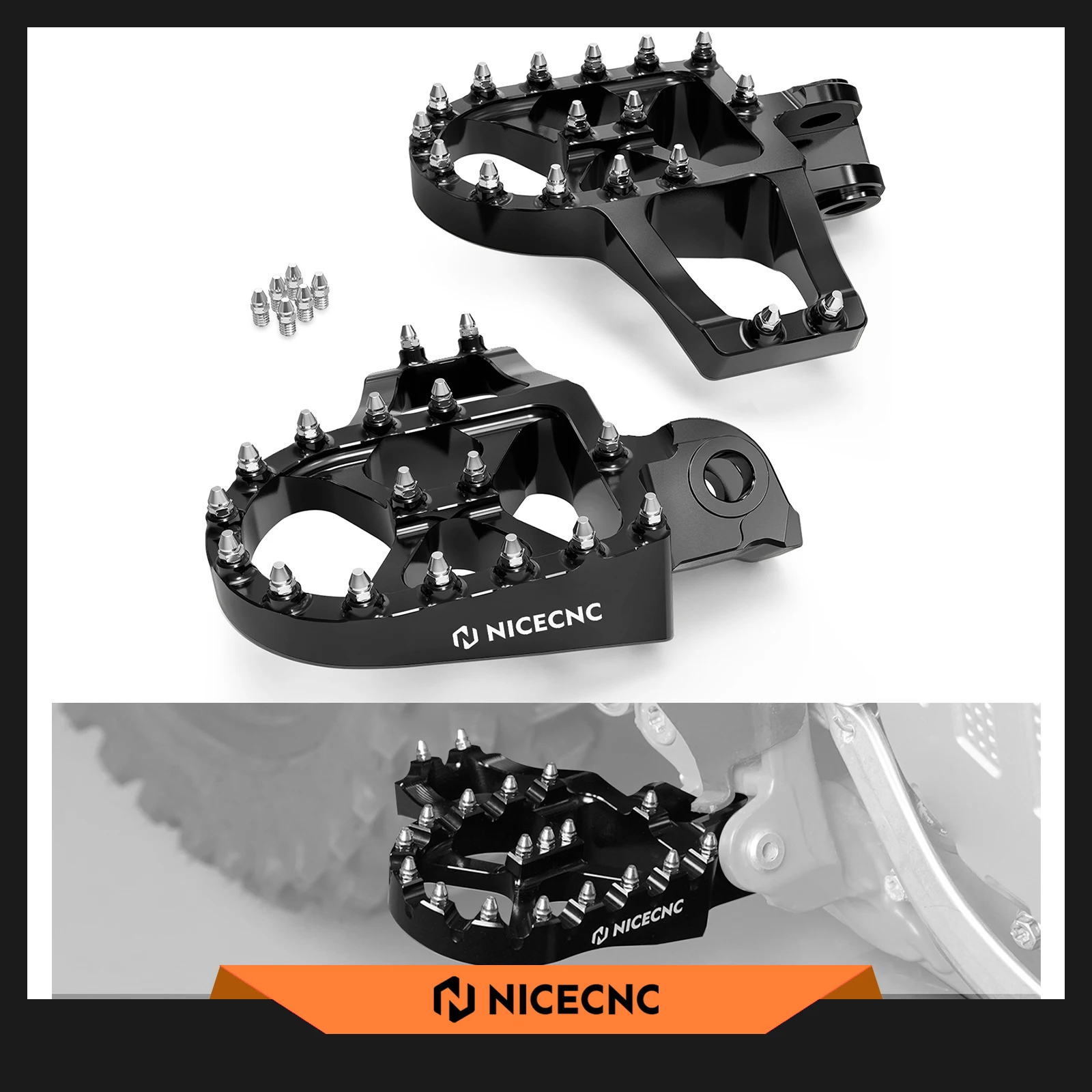 

For 2016 Husqvarna TE 300 TE FE 501 450 350 300 250 150 TC 250 2014-2016 Extender Foot Pegs Lean Footrests TC 125 FC 250 350 450