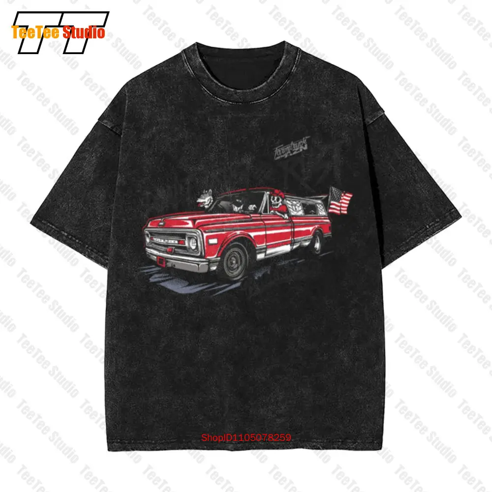 Farmtruck e Azn-Street Outlaws-Não confie com o Rust Farmtruck Camiseta vintage grande R1ZJ