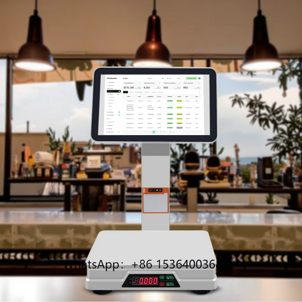 TJXL-2025 أحدث 15.6 بوصة Win10/11/Linux/Android نقطة البيع نظام محطة مطعم الكل في واحد تعمل باللمس آلة Pos وزنها