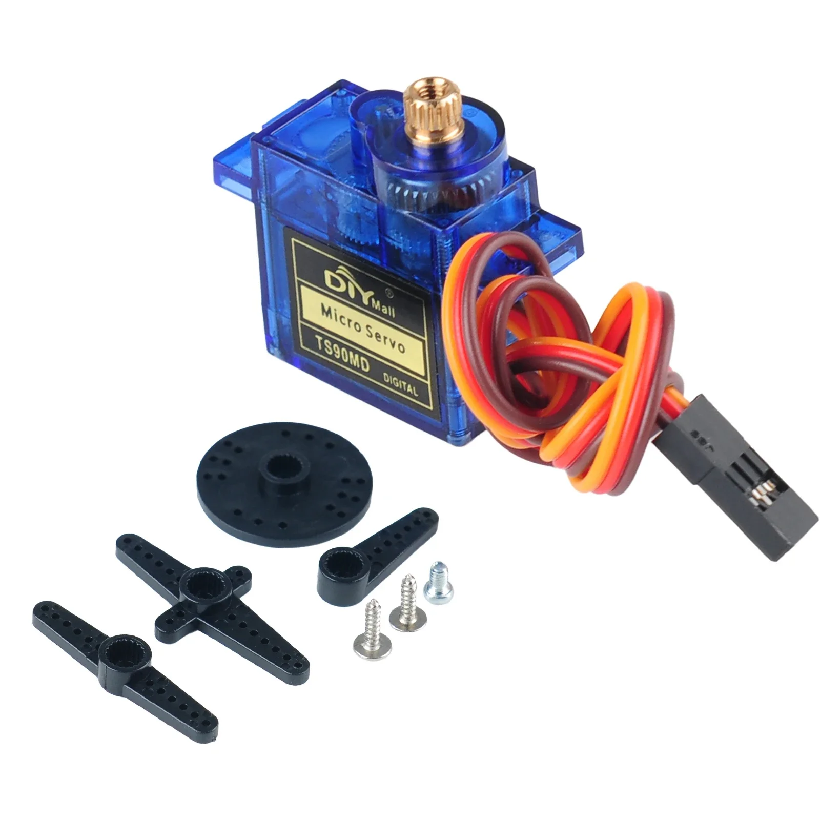 DIYmall TS90MD Micro 9g Digital Servo Full Metal Gear 180 / 270 / 360 Degree for Airplane Robotic Arm Boat 1/2/4PCS