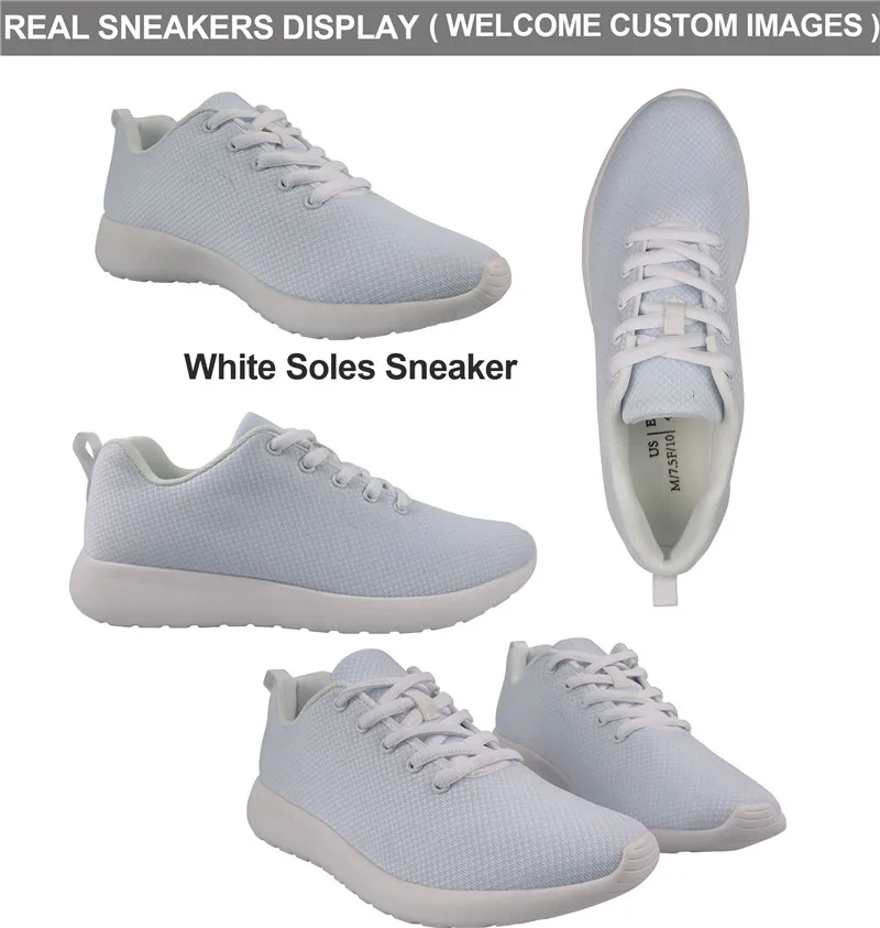 Hot Sale Mesh Men Running Shoes Bulldog Pattern Breathable Lace-Up Jogging Light Women Sneakers Outdoor Soft Shoes Plus Size 46