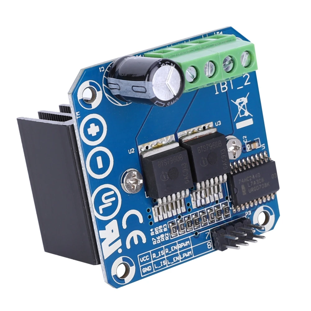 BTS7960 43A Módulo de accionamiento de motor Controlador de alta potencia para automóvil inteligente BTS7960 43A Componentes eléctricos Controlador de motor Componente eléctrico