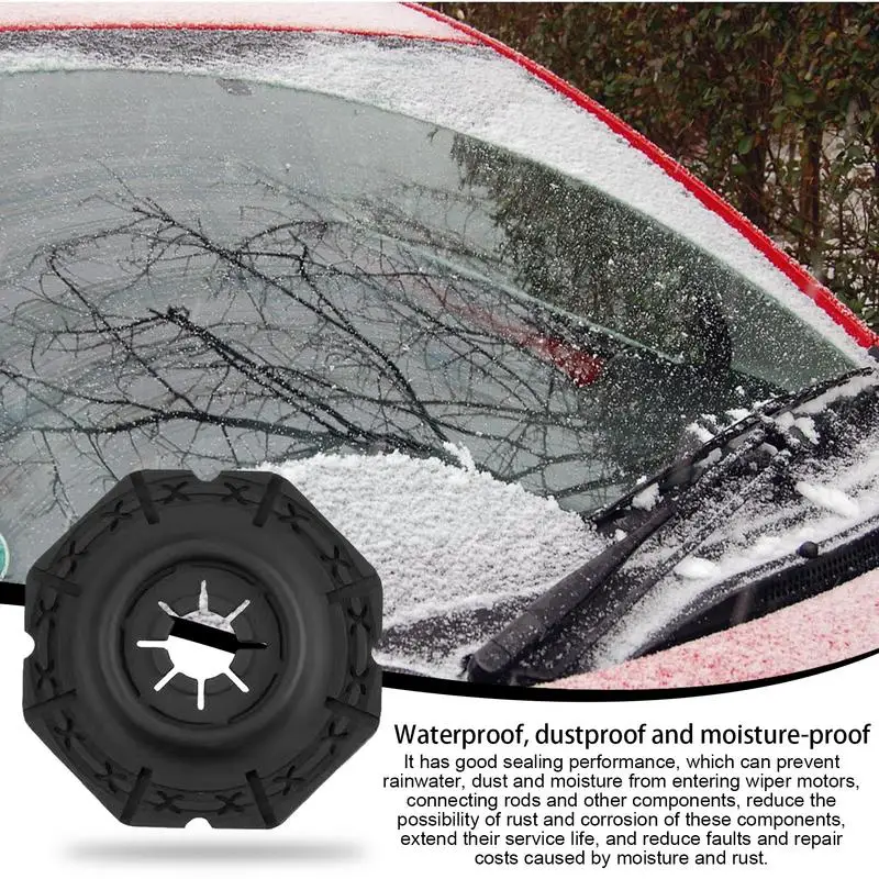 와이퍼 암 구멍 커버 차량용 방진 가드 액세서리 방수 및 잎 방지 실리콘 와이퍼 구멍 보호 커버