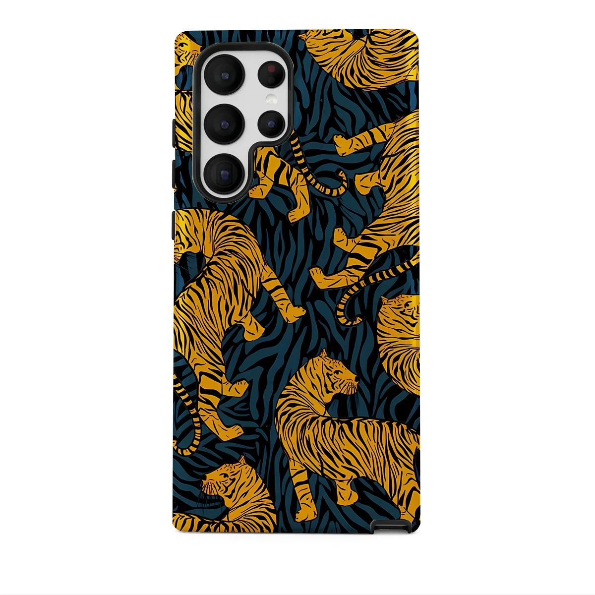 Phone Case for Samsung S25 S24 S23 S22 A55 A54 A16 Ultra PRO Plus FE 5G Tiger Pattern Hard Acrylic Shockproof Cover Funda