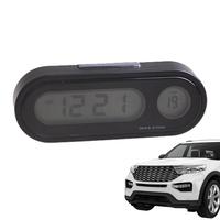 Clock For Car Dashboard 2 In 1 Digital Clock Temperature Gauge Luminous Electronic Gauge Adhesive Watch Time Meter With LED