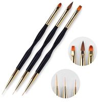 French Stripe Nail Art Liner Brush Set UV Gel Tips Ultra-thin Line Drawing Pen Dual End Painting Brushes Manicure Tools