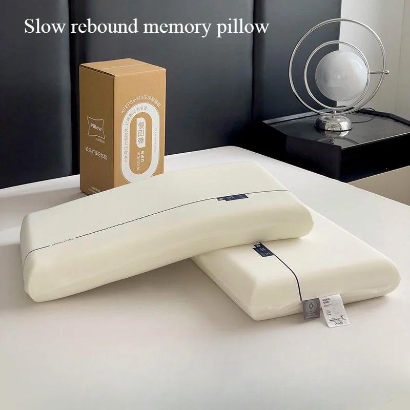 

Deep Sleep Memory Cotton Pillow Pillow Core Adult Student Home Cervical Spine Care Sleep Slow Rebound