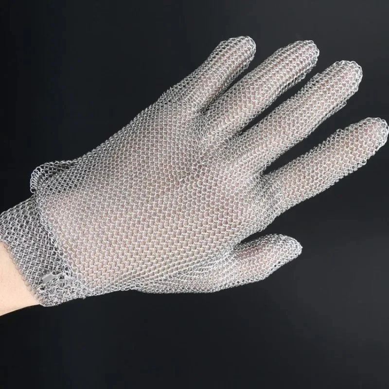 Metal stainless steel wire gloves Grade 9 anti-cut gloves, gloves for boneless steel rings