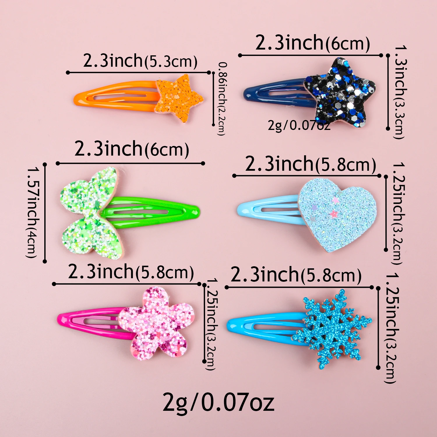 10/20/30pcs Colorful Baby Girls Hair Clips Grils Cute Star Hairpin Heart Barrettes Flower Hair Clip Mix Styles Hair Accessories