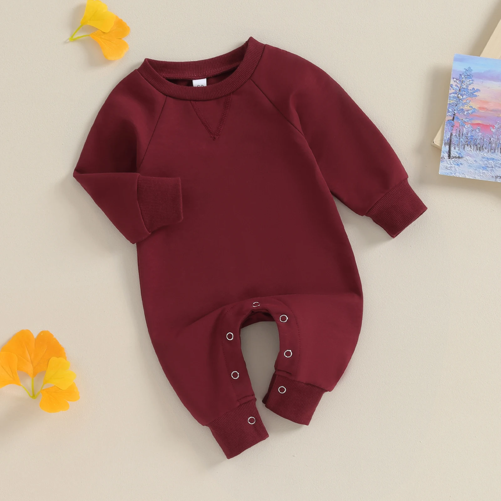 2023 Baby Casual Sweatshirt Jumpsuit Bubbles Long Sleeve Crew Neck Solid Color Romper Autumn Spring Boys Girls Overalls