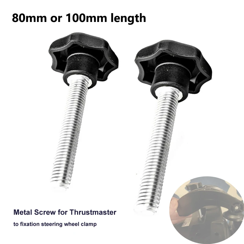 

80mm/100mm Metal Screw for Thrustmaster T300 T150 T300RS T500 458 Fixation Simulator Steering Wheel Rack Support Clamp Screw