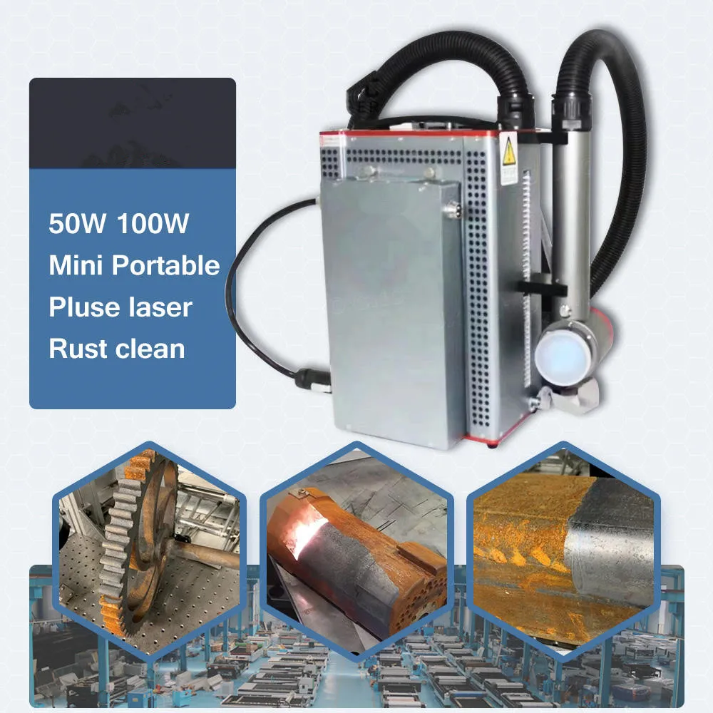 Hoge kwaliteit Mini Pulse Laser Roestverwijdering Machine Schonere Laserreinigingsmachine voor verf
