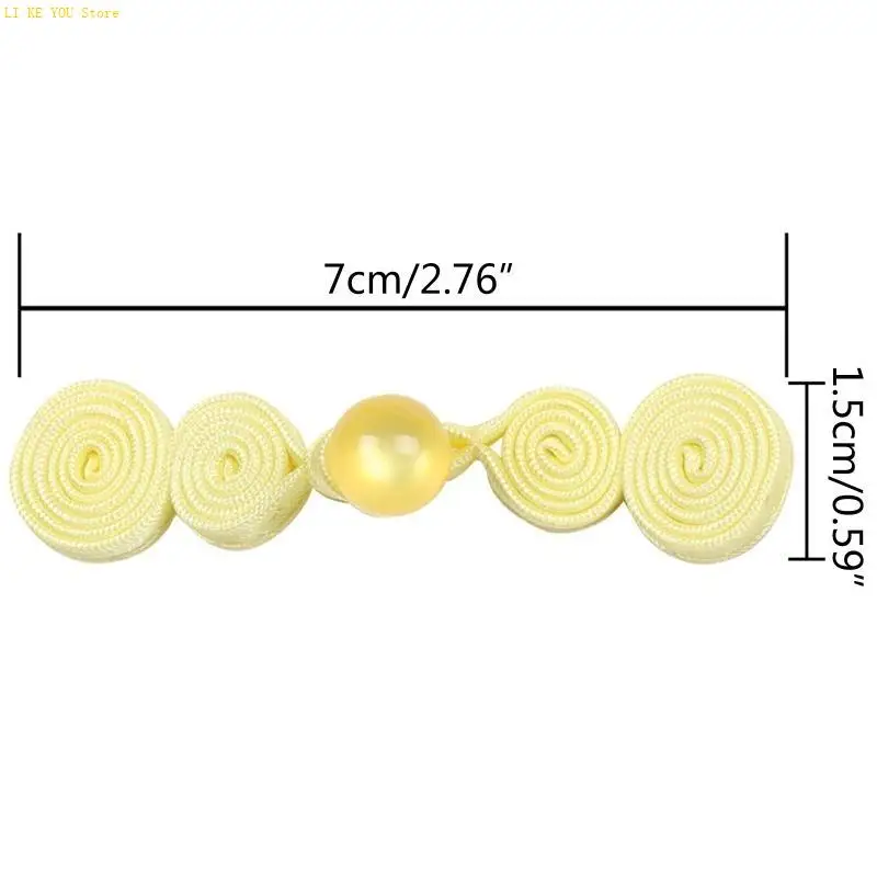W3JE chino para botón cierre rana con faux jade bead handmade gourd forma cheongsam para traje nudo nudos