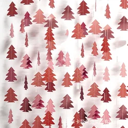 4M Mini Christmas Tree Paper Flag Party Garland Decorations Banner Bunting For Merry Christmas New Year Party Supplies Navidad