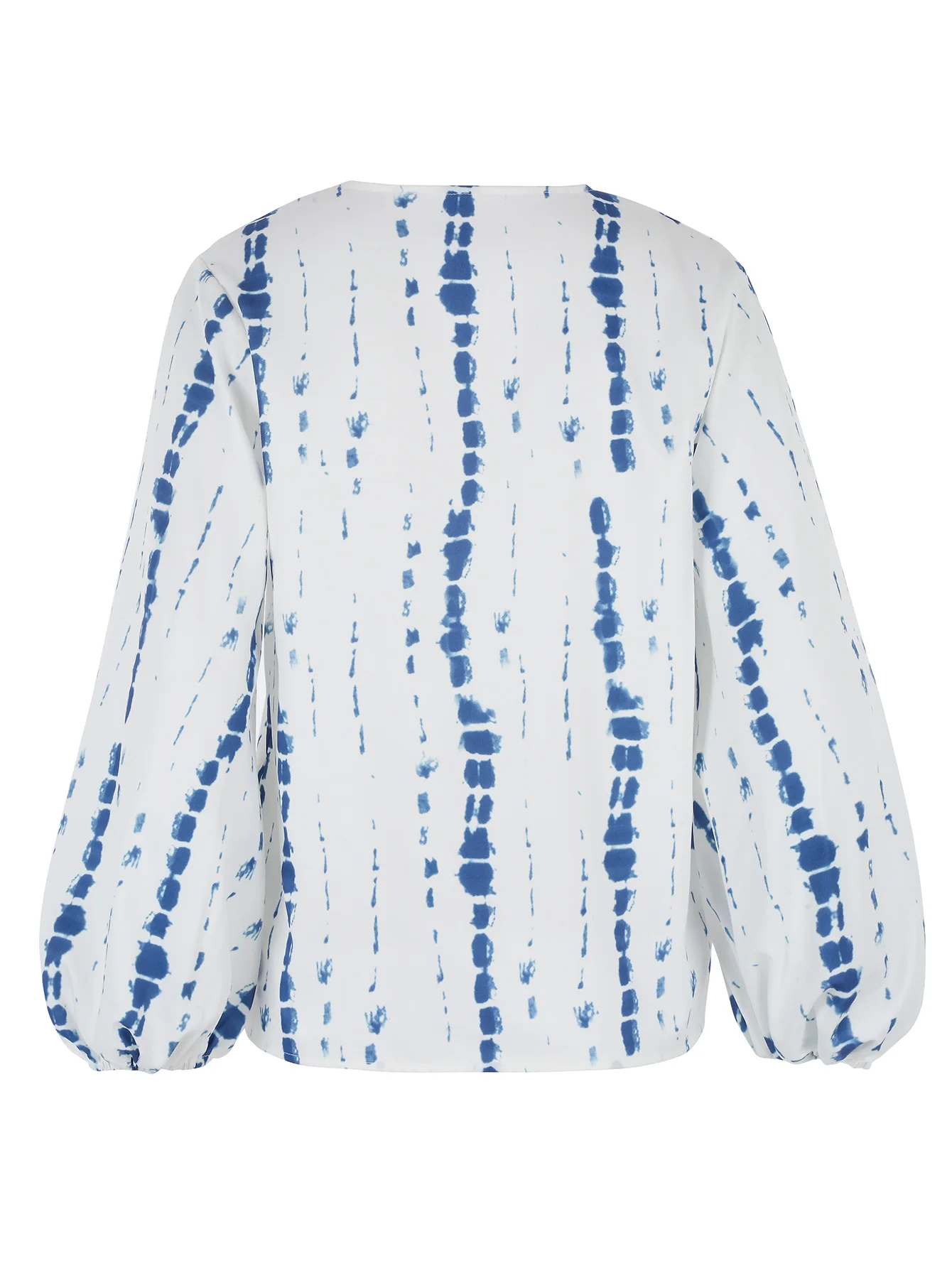 New Leopard Print Long Sleeve Lantern Sleeve Versatile V-Neck Shirt Women's Top Fashionable Print Blouse for Various Occasions