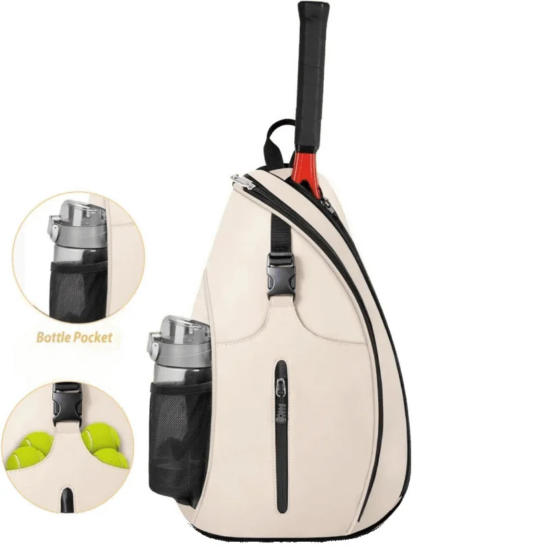 Borsa a tracolla per allenamento all'aperto - Borsa da trasporto multi-sport con tracolla singola per pickleball, tennis e badminton