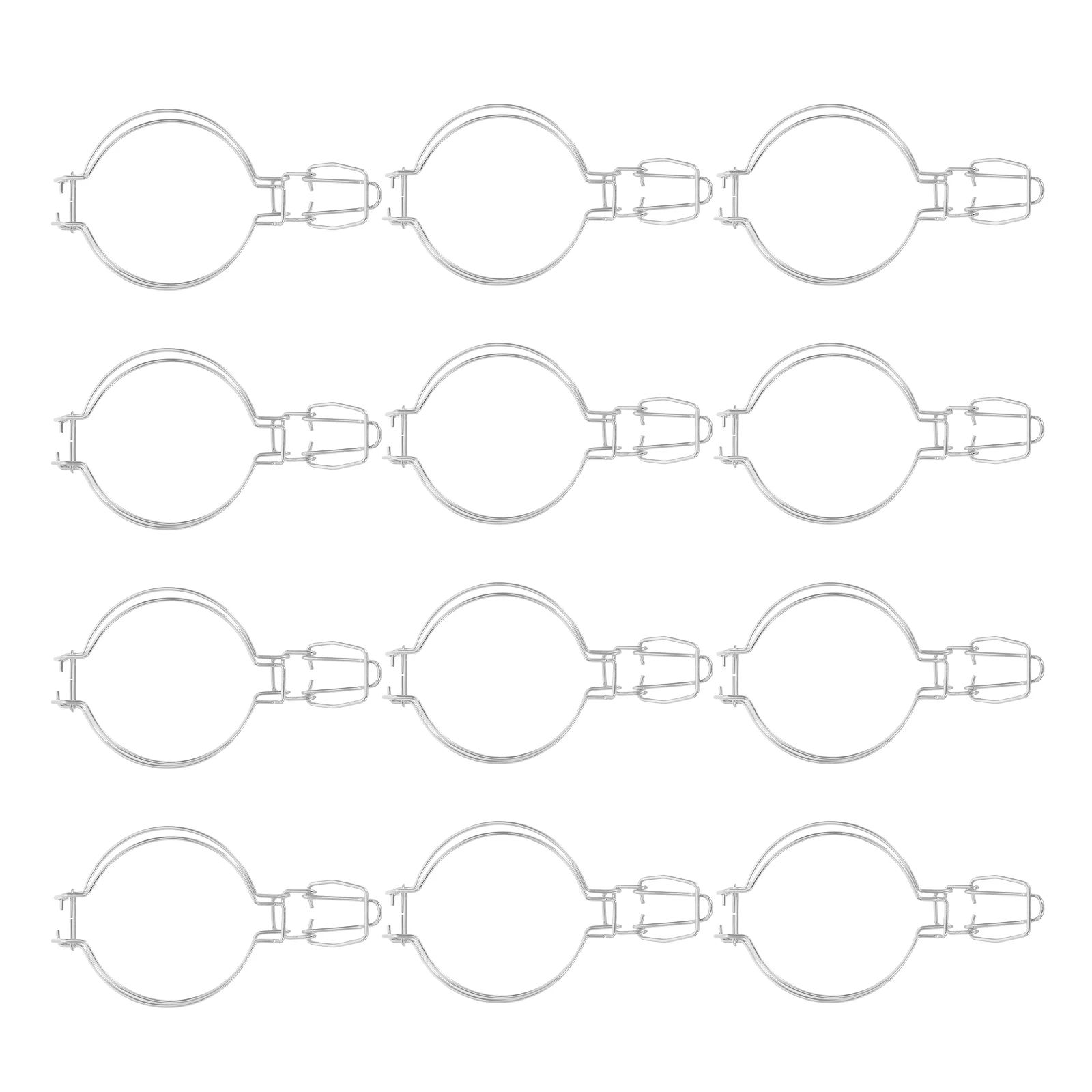 

12pcs Stainless Steel Seal Clips Heavy Duty Jar Locking Buckles For Food Storage Mason Canning Containers Kitchen Bar