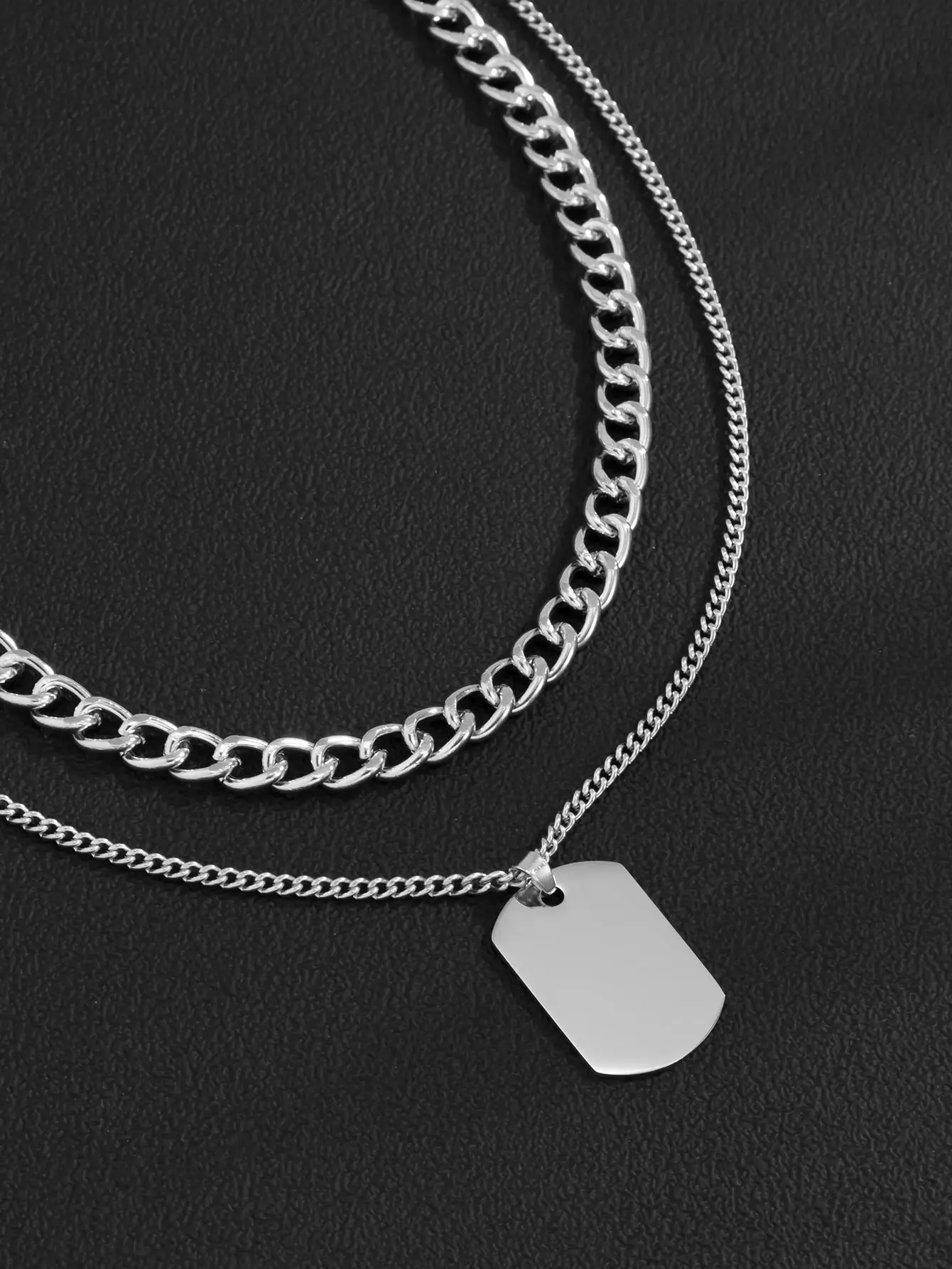 2pcs Men Geometric Charm Necklace