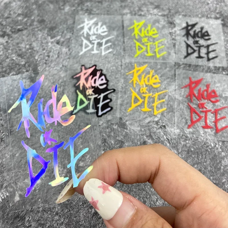 

1PC Ride or Die Bike Frame Stickers Bicycle Top Tube Waterproof Vinyl Decals for MTB Bicycle Decorative Motorcycle Accessories