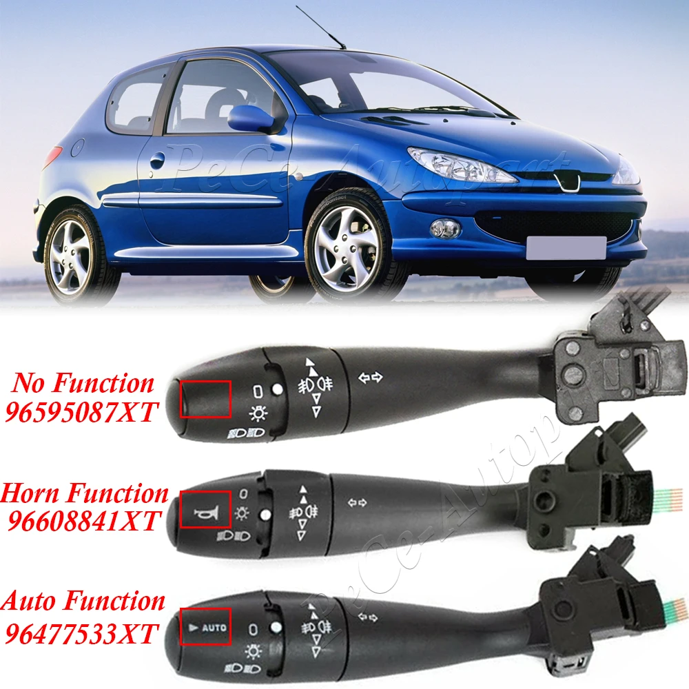 For PEUGEOT 1007 206 207 307 406 407 807 Turn Signal Indicator Switch Steering Column Horn 96477533XT 96595087XT 96608841XT