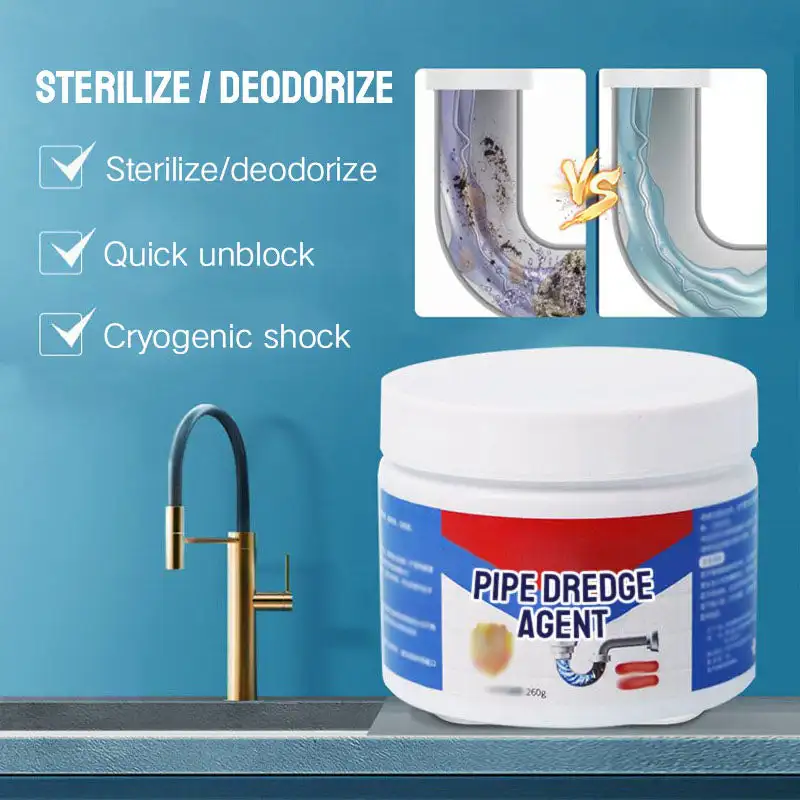 260gG Powerful Kitchen Pipe Dredging Agent Dredge Deodorant Toilet Sink Drain Cleaner Sewer Fast Cleaning Tools