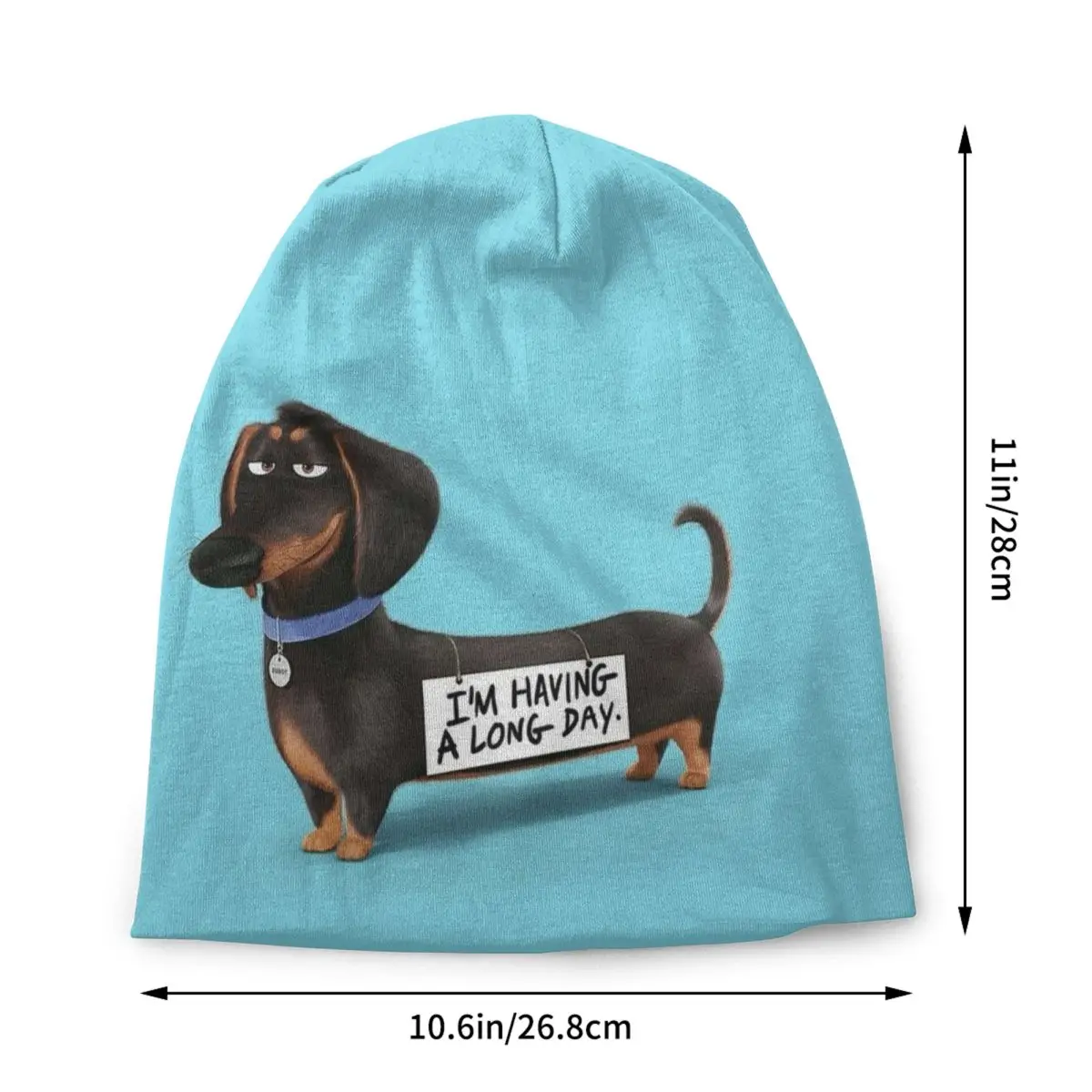 Custom Kawaii Dachshund Bonnet Hat Knitted Hat Men Cool Unisex Adult Sausage Badger Wiener Dog Warm Winter Skullies Beanies Caps